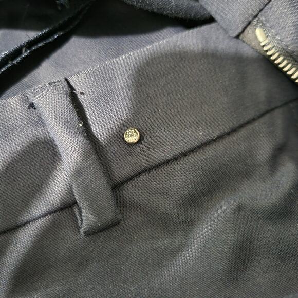 Max Mara Ankle Zip Pant Blue Navy Mid Rise All Seasons Trouser Dress Slim Size 2 - Picture 11 of 15